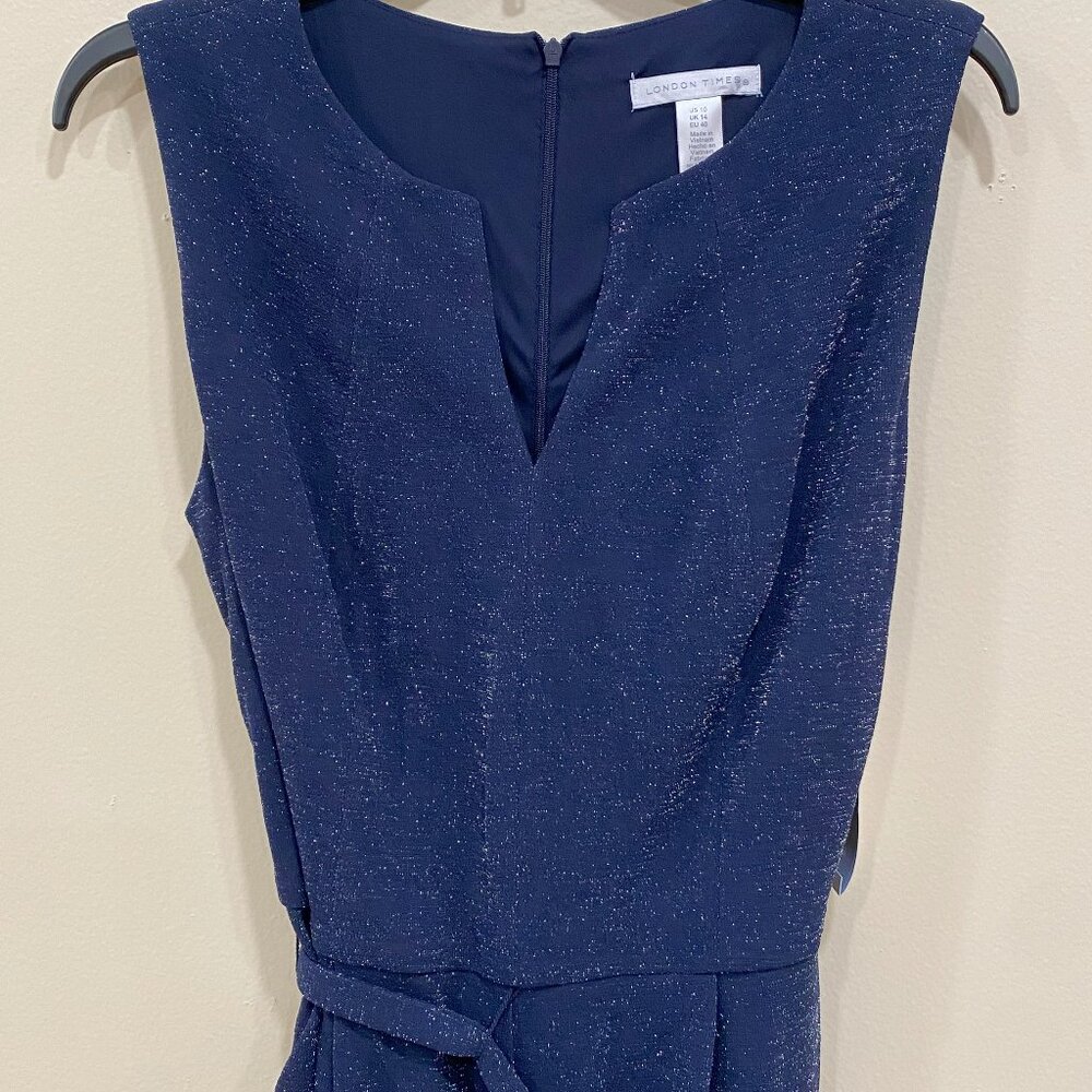 London Times pants suit, one piece size 10 navy new